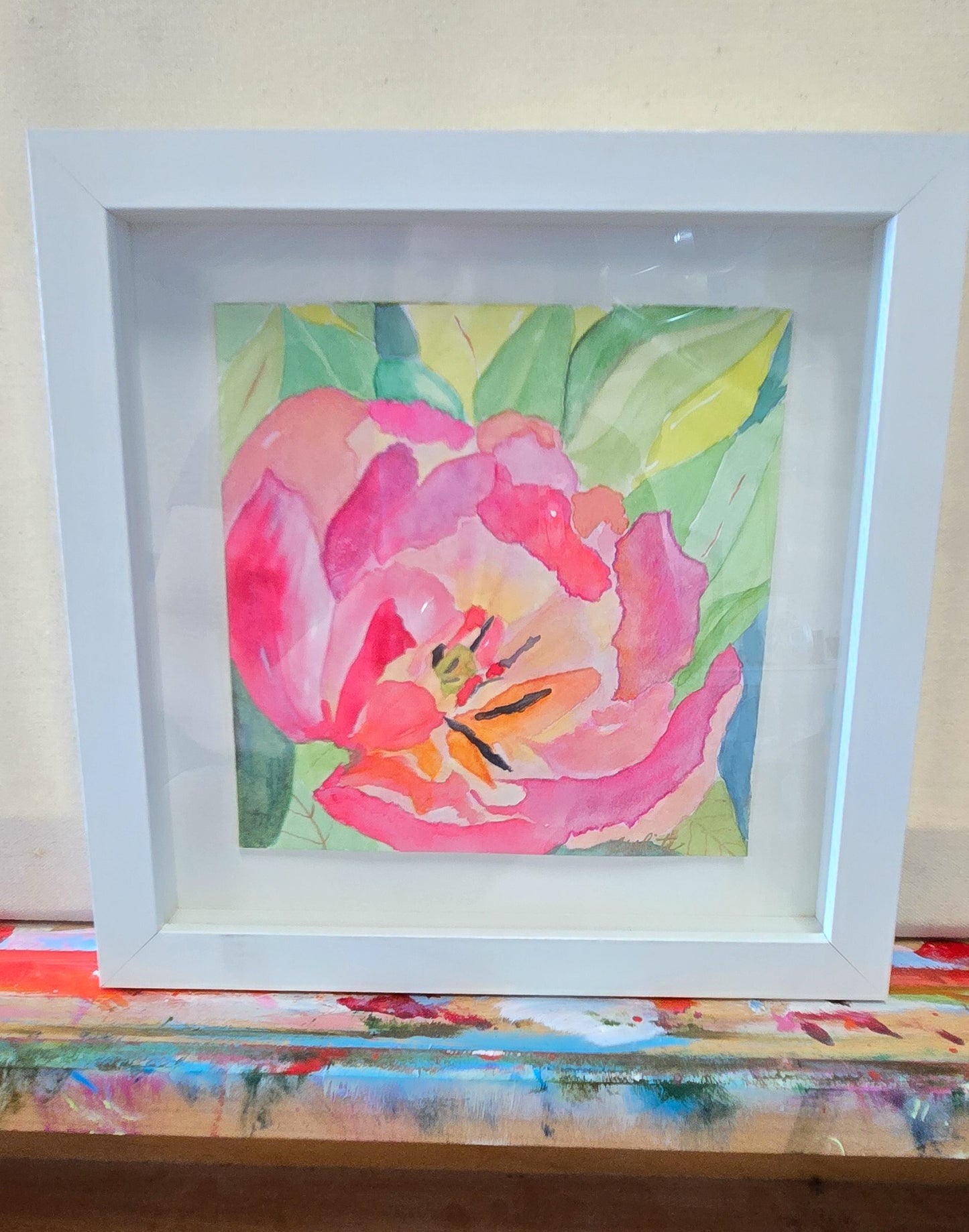 Pink Tulip Watercolor
