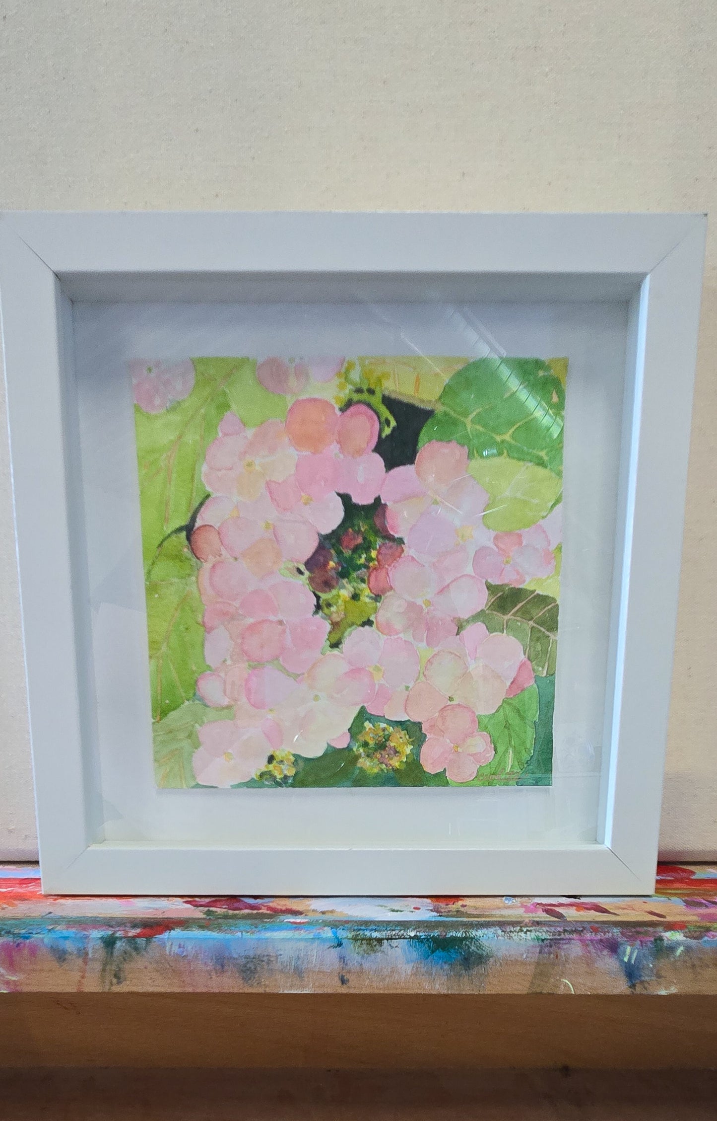 Pink Hydrangea Watercolor
