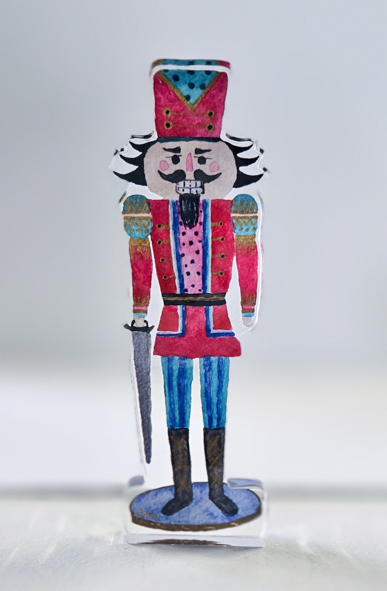 Acylic Nutcracker Cutout Red