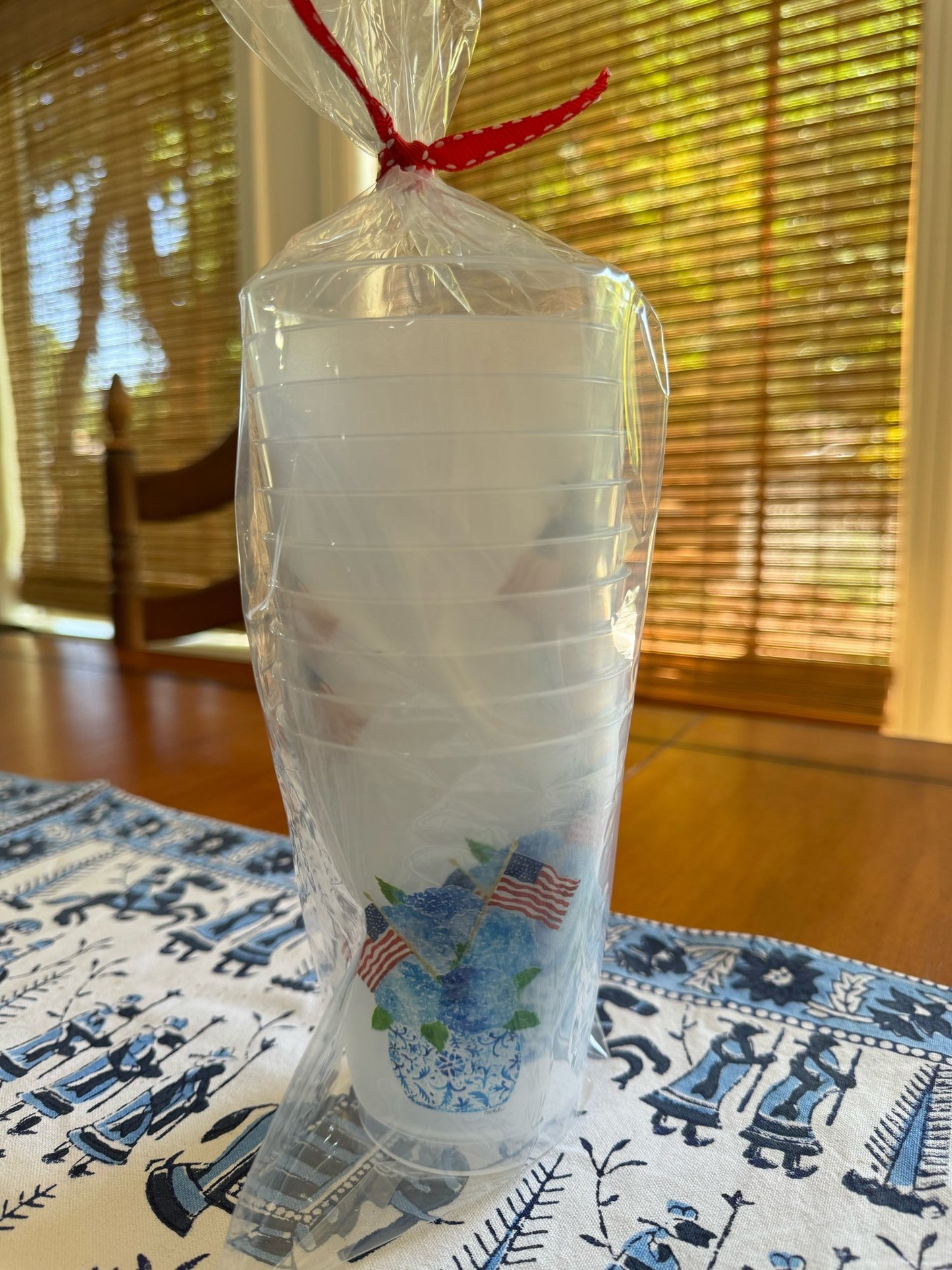 Red White & Blue Hydrangea Cups