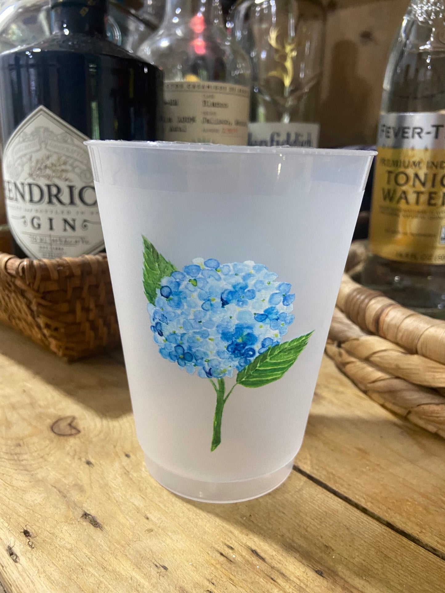 Blue Hydrangea Cups