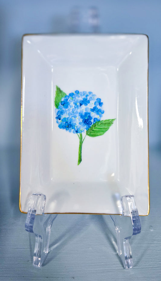 Blue Hydrangea Trinket Dish
