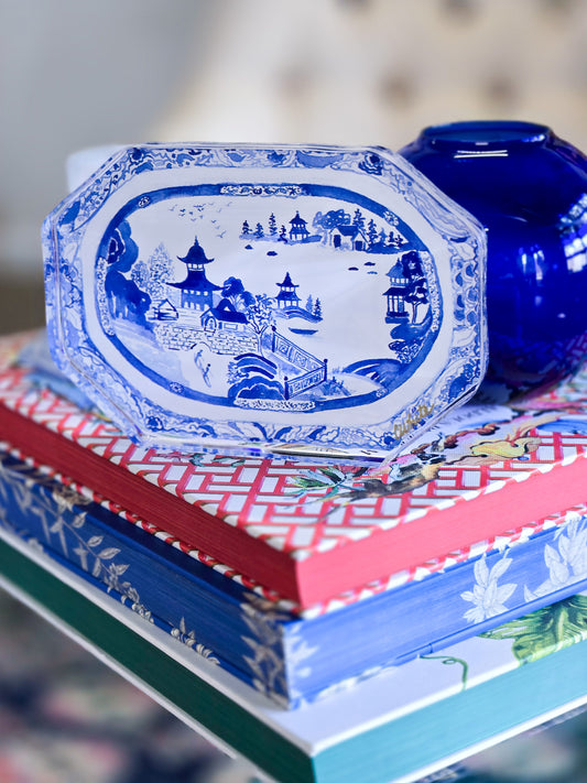 Blue Chinoiserie Platter Acrylic Cut Out