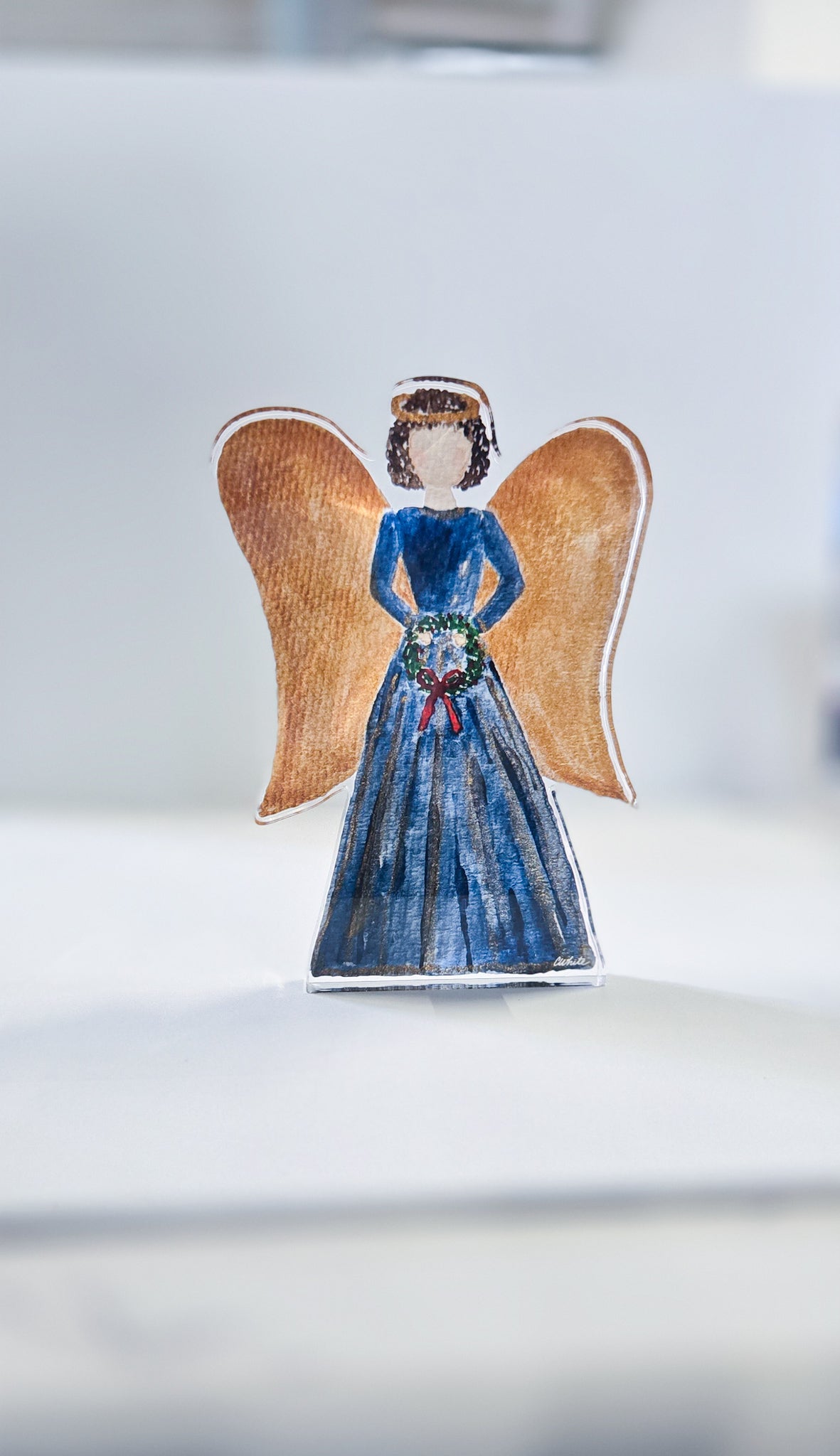 Acrylic Angel Cutout - Margot in Blue