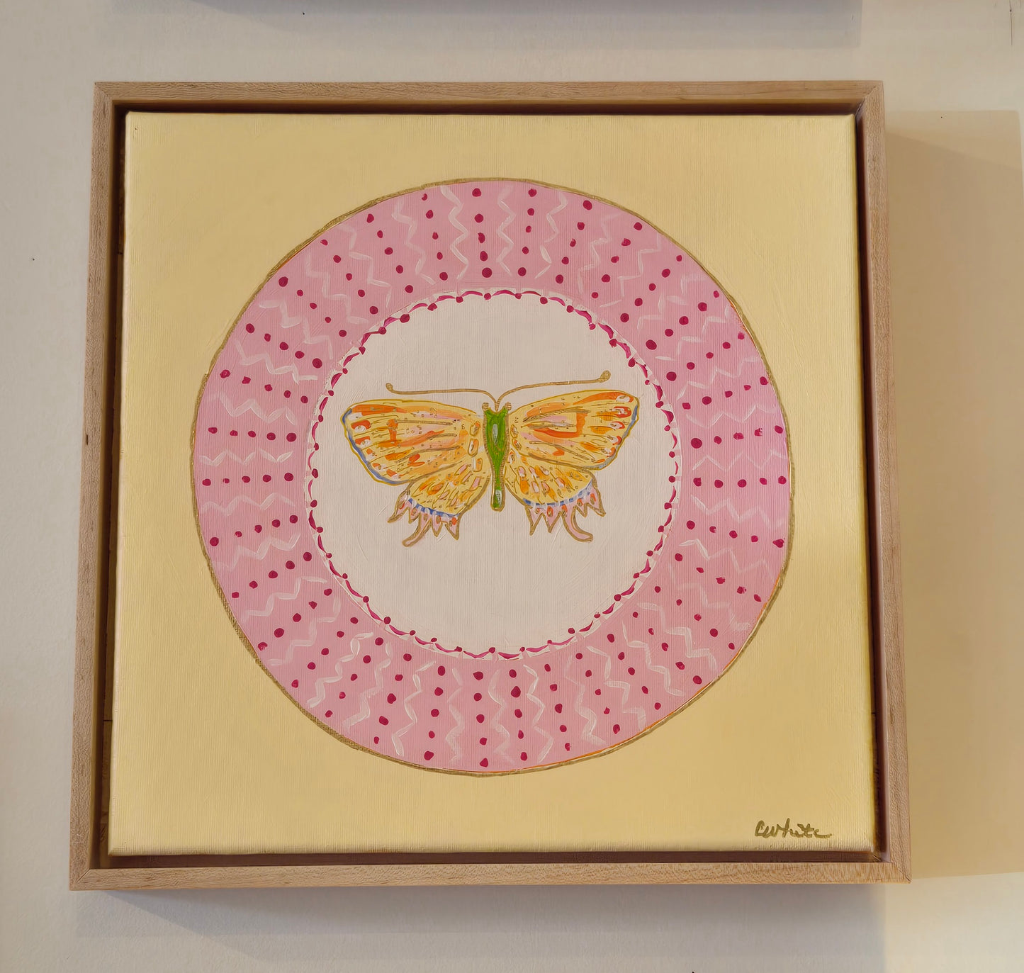 Porcelain Stories - Mottahedeh Lace Butterfly Pink 12x12