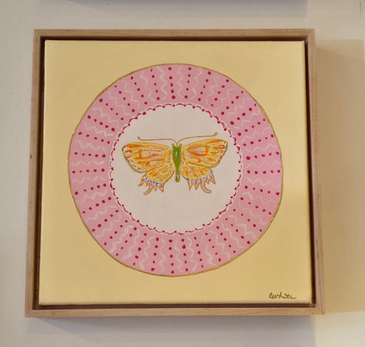Porcelain Stories - Mottahedeh Lace Butterfly Pink 12x12
