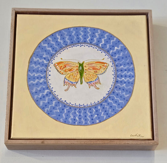 Porcelain Stories Mottahedeh Lace Butterfly Lavender 12x12