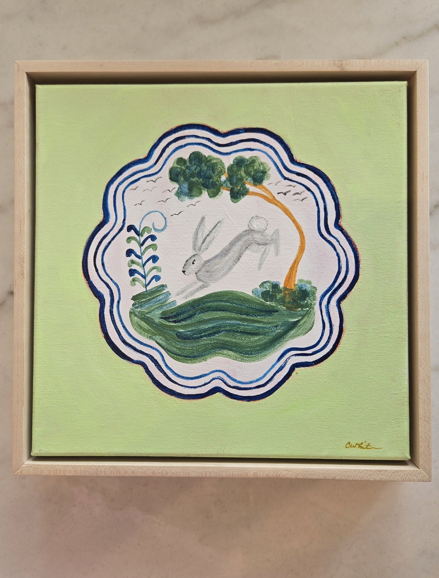 Porcelain Stories - CE Le Lapin (Rabbit) 10x10