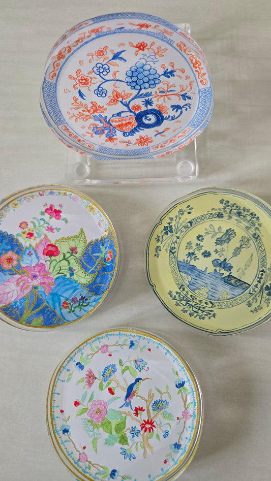 Acrylic Porcelain Stories Coasters