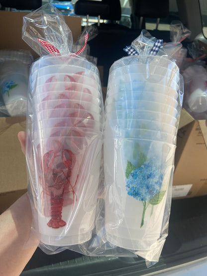 Blue Hydrangea Cups