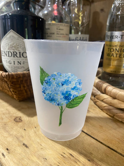 Blue Hydrangea Cups