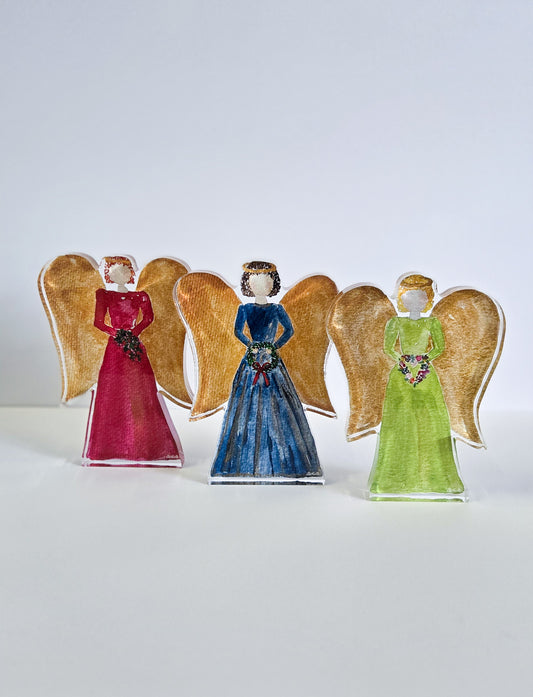 Acrylic Cutout Angel Set of Three