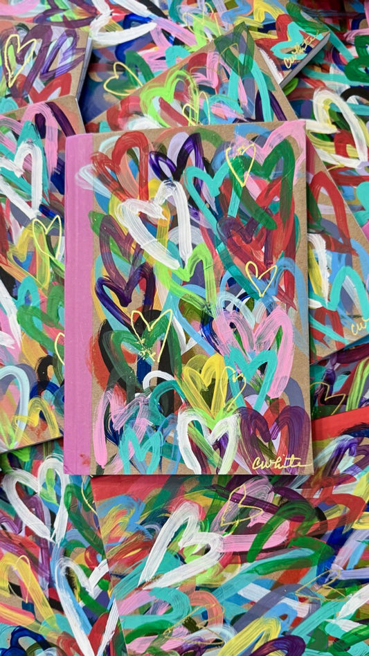Journals - Hand Painted Abstract Heart
